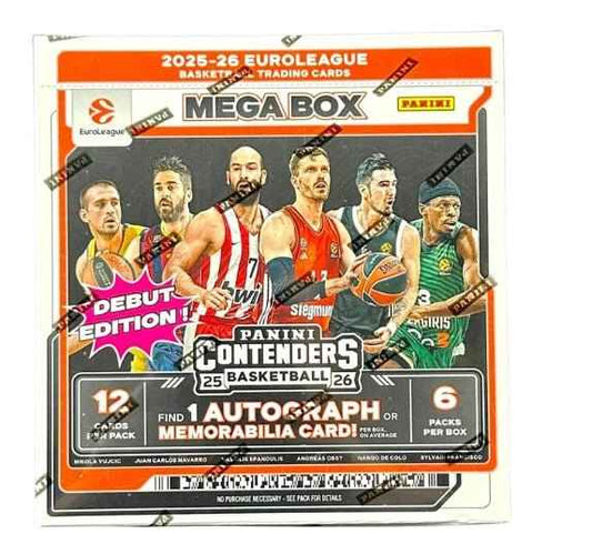 2025/26 Panini Contenders EuroLeague Basketball Mega Hobby Box - CardVault Store
